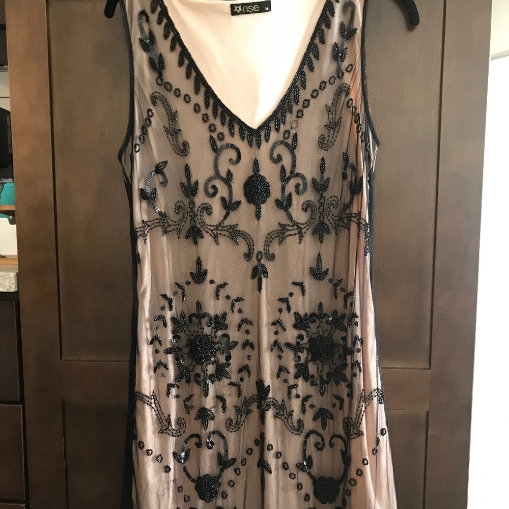 Rise 20s beaded/sequin sheath dress size 14